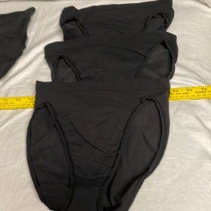 Five pair of black underwear. No size unbranded.